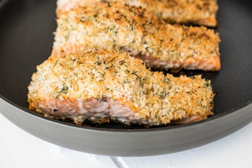 Salmon Kulit Lemon Parmesan – Jahe Kuliner