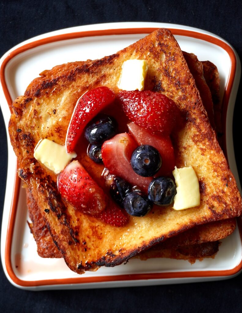 Resep roti panggang Perancis (dengan telur dan mentimun tanpa telur)