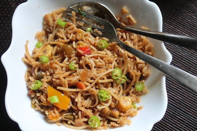 Resep nasi goreng dengan mie sayur