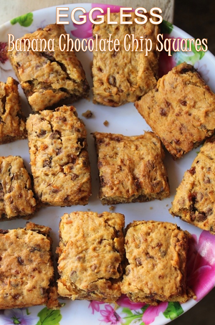 Banana Chocolate Chip Squares