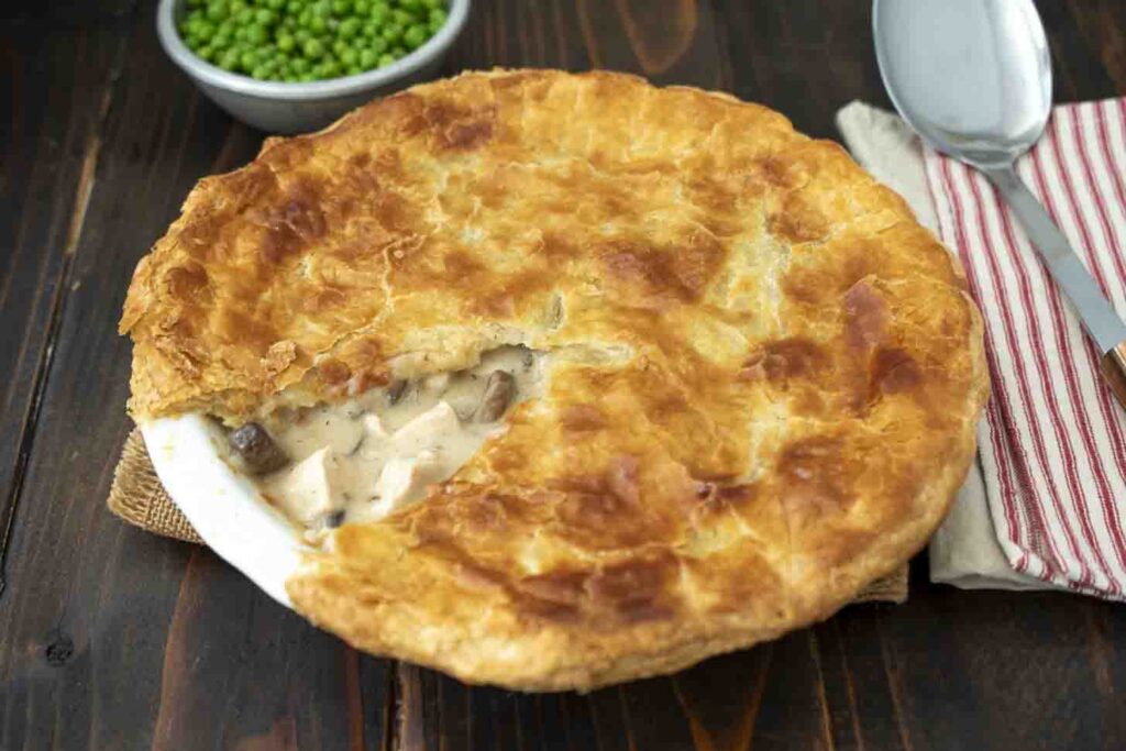 Classic English Chicken and Mushroom Pie
